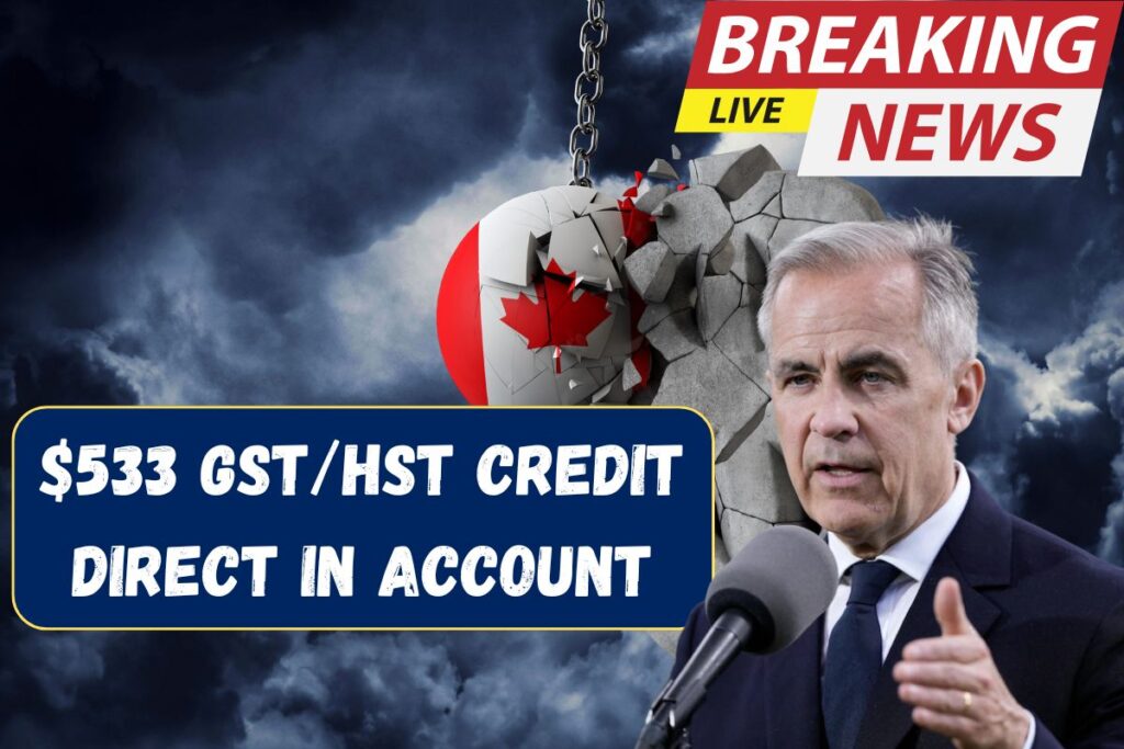 $533 GST/HST Credit Direct In Your CRA Account